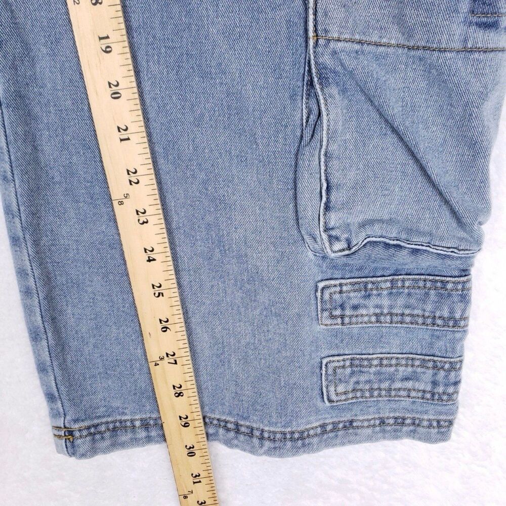 Forever 21 Cargo Jeans Size 31 Baggy Denim Y2K Skater Utility Grunge Streetwear - Picture 8 of 9